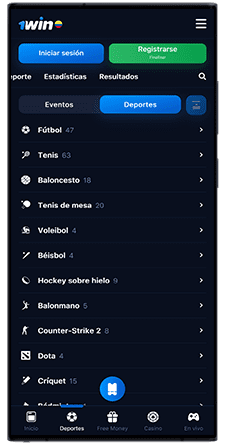 1win deportes para apostar en vivo